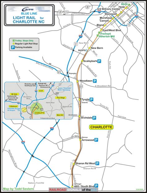 MAP Map Of Charlotte Light Rail